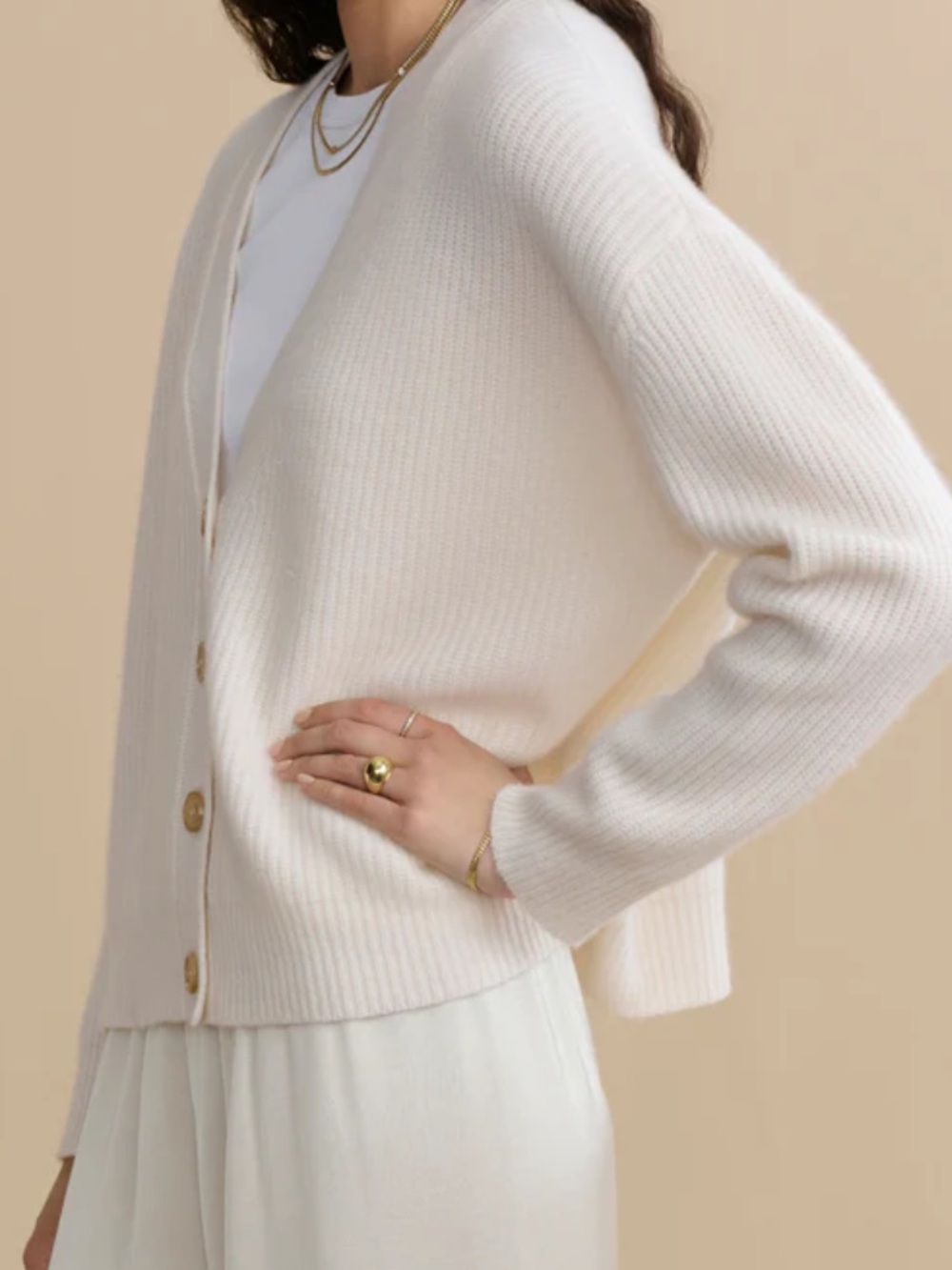 Jenni Kayne Cropped Cashmere Cocoon Cardigan - Picture 2 of 11